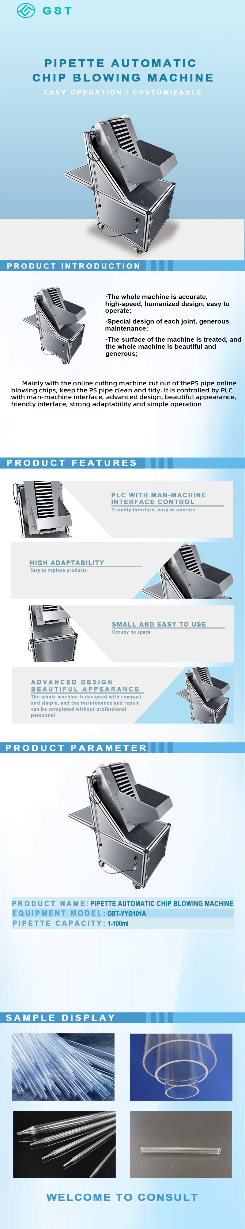 Automatic pipette chip blower Efficient and automated production solution for laboratory consumables