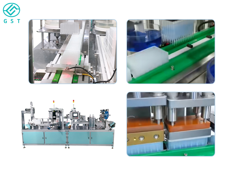 96 deep hole plate filling and labeling machine production workshop actual test