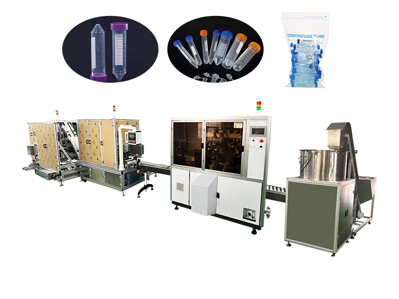 Centrifuge Tube Automatic Production Line: Fully Automatic Loading, Silk Screen Printing, and Capping Integrated Equipment | GST Smart Manufacturing Solutions
