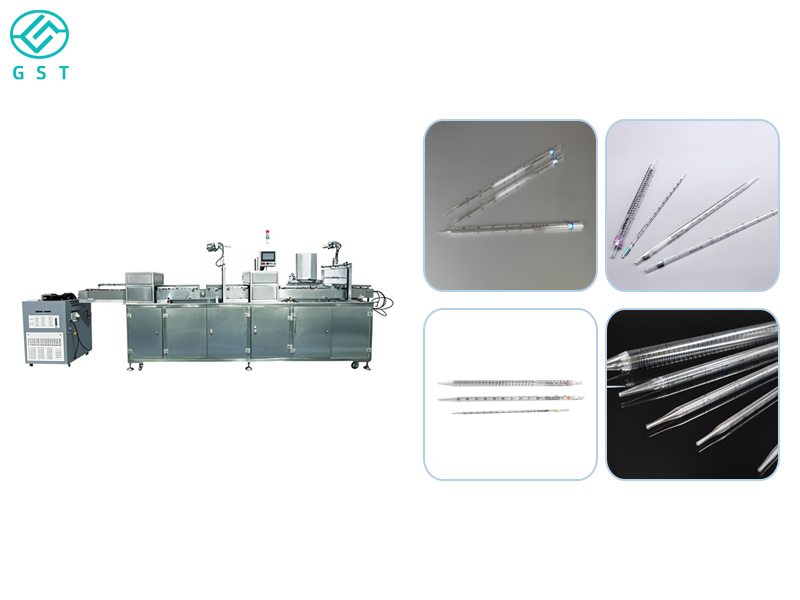 Automatic two-color screen printer for pipettes | High-precision curved screen printing production l