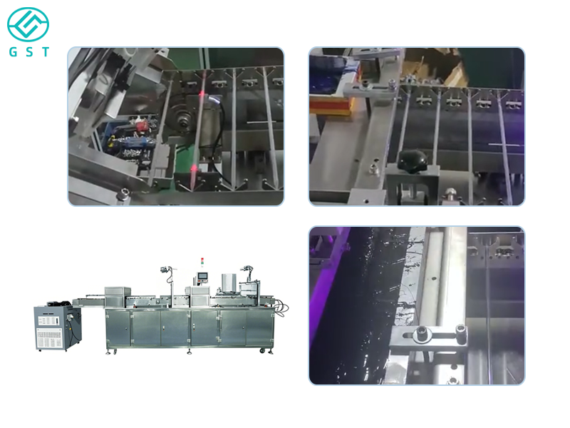 Automatic two-color screen printer for pipettes | High-precision curved screen printing production line equipment for laboratory consumables
