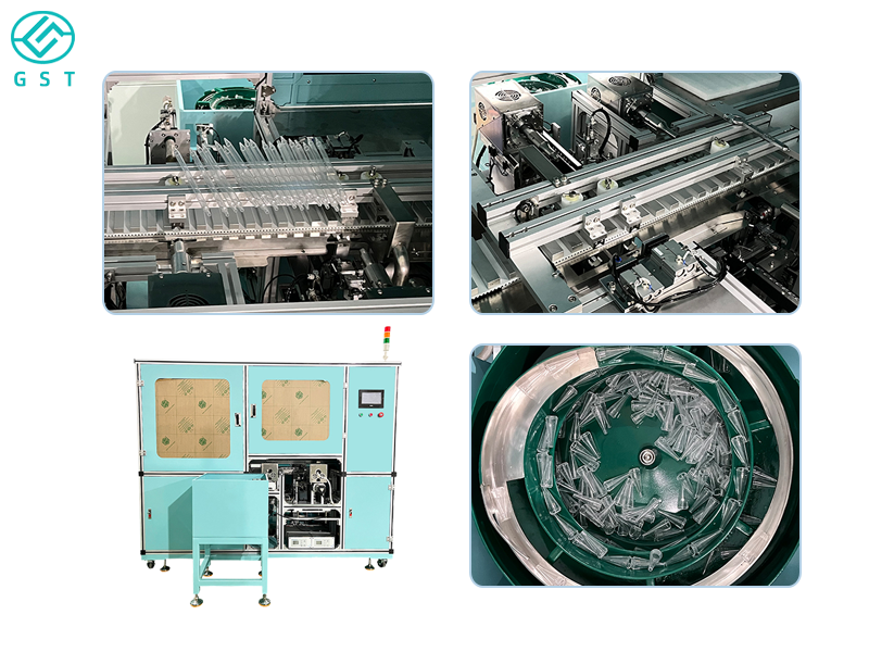 Automatic ultrasonic welding machine for pipettes | GST automated welding system for laboratory consumables