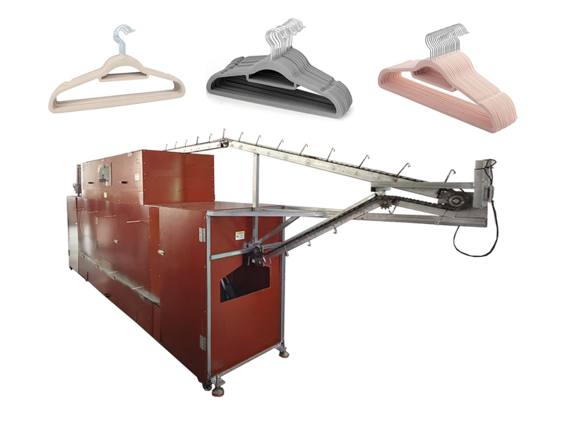 Fully automatic hanger flocking production line equipment | Intelligent control automatic hanger flocking machine
