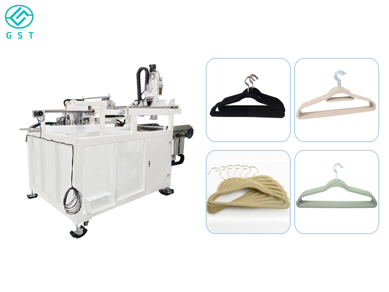 Automatic glue-spinning machine for flocked hangers | Intelligent glue-spinning system | Automated flocking production line for hangers