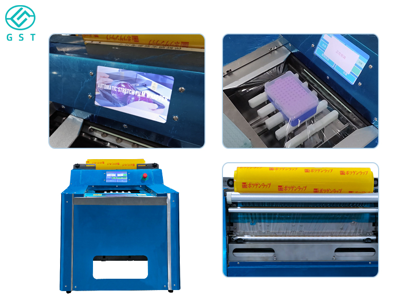 Automatic plastic wrap packaging machine | Automatic food plastic wrap packaging machine | Catering fresh food packaging equipment