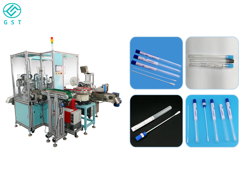 Disposable sterile sampling swab automatic assembly machine 